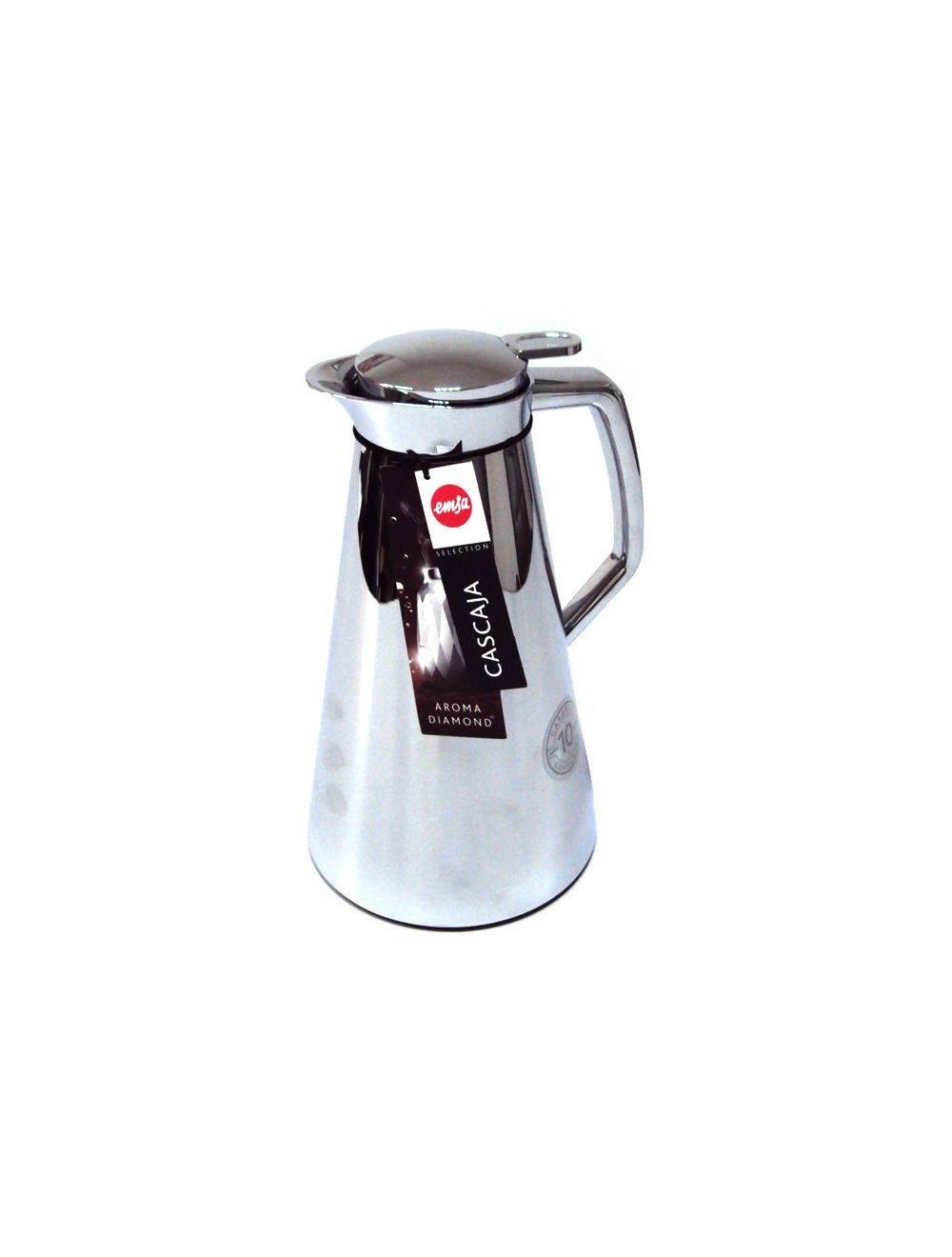 Emsa Cascaja Quick-Tip Vacuum Flask - Chrome 1L