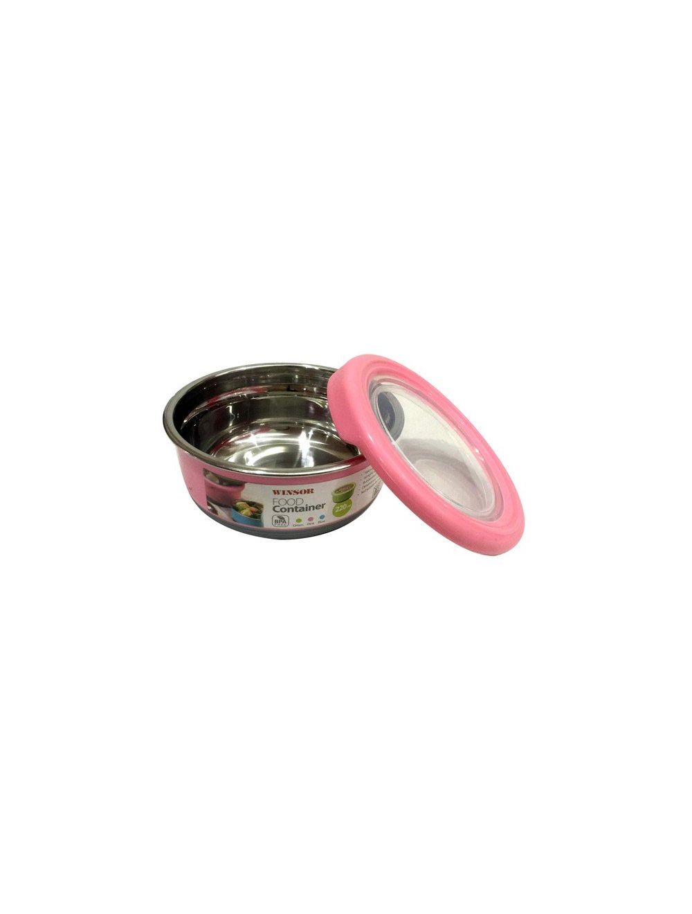 Winsor S/S Food Container 220 ml - Pink-WFC220-P