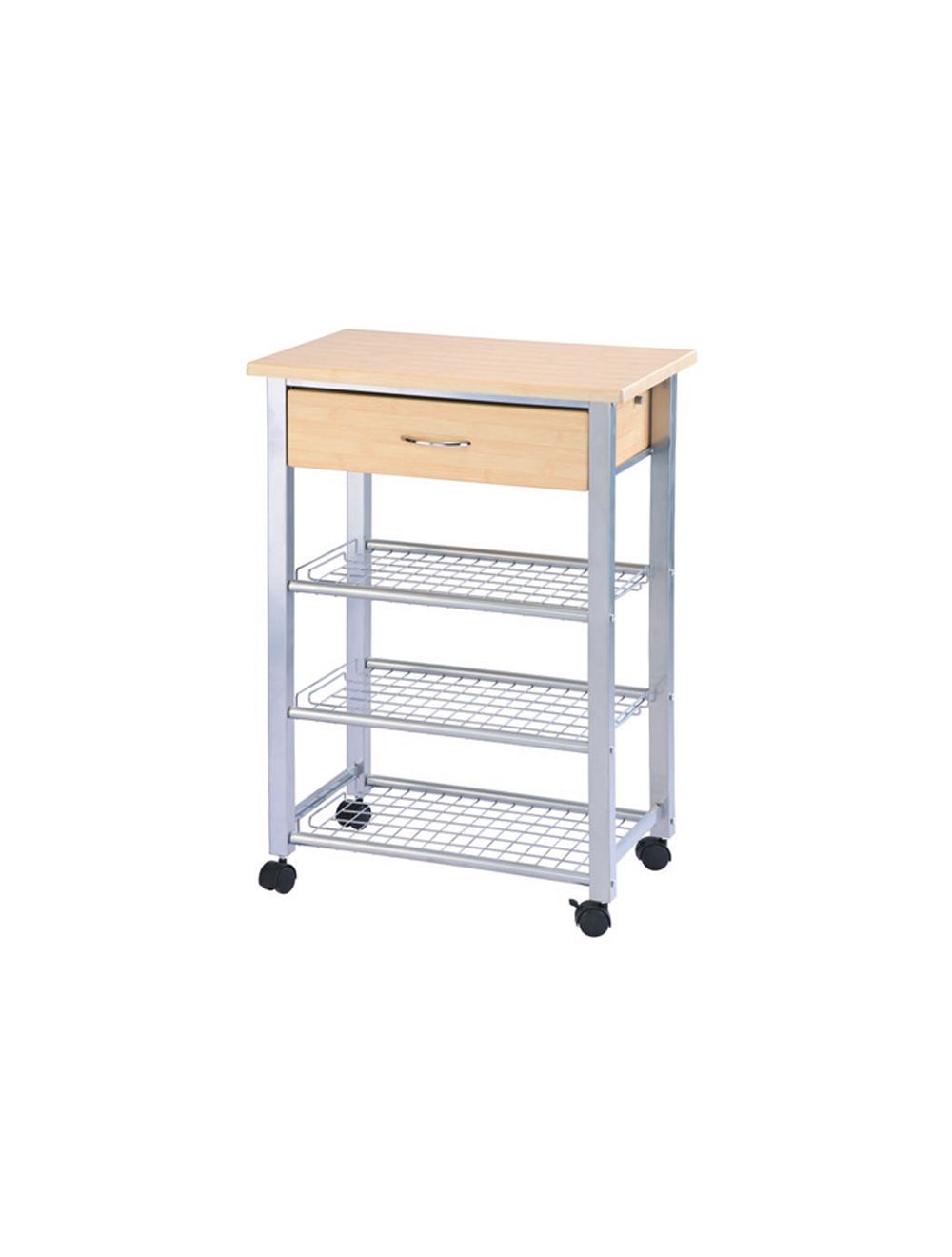Kitchen Utility Cart With 3 Racks And One Drawer