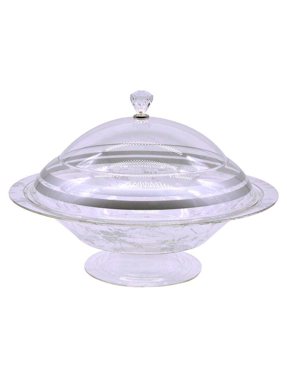 Transparent Salad Bowl With Lid and Base