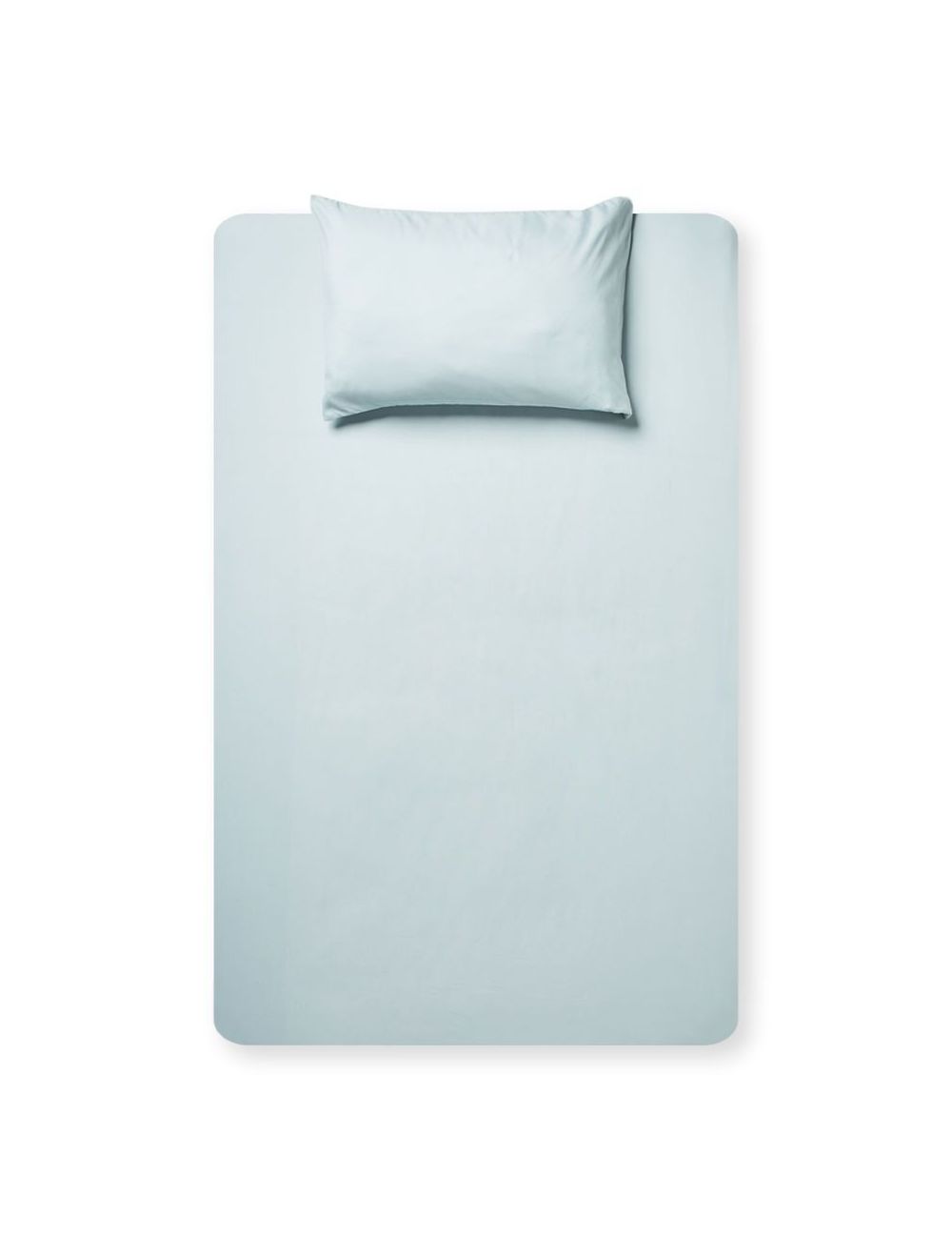 Rahalife 2 Piece Baby Blue Coloured  Microfiber Fitted Bedsheet Set Twin Size ( 1 Fittedsheet + 1 Pillow Case)-4BSMTB1040