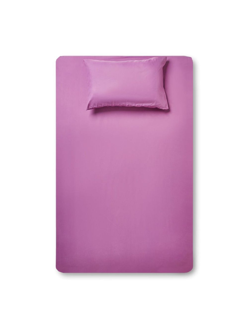 Rahalife 2 Piece Plum Coloured  Microfiber Fitted Bedsheet Set Twin Size ( 1 Fittedsheet + 1 Pillow Case)-4BSMTP1037