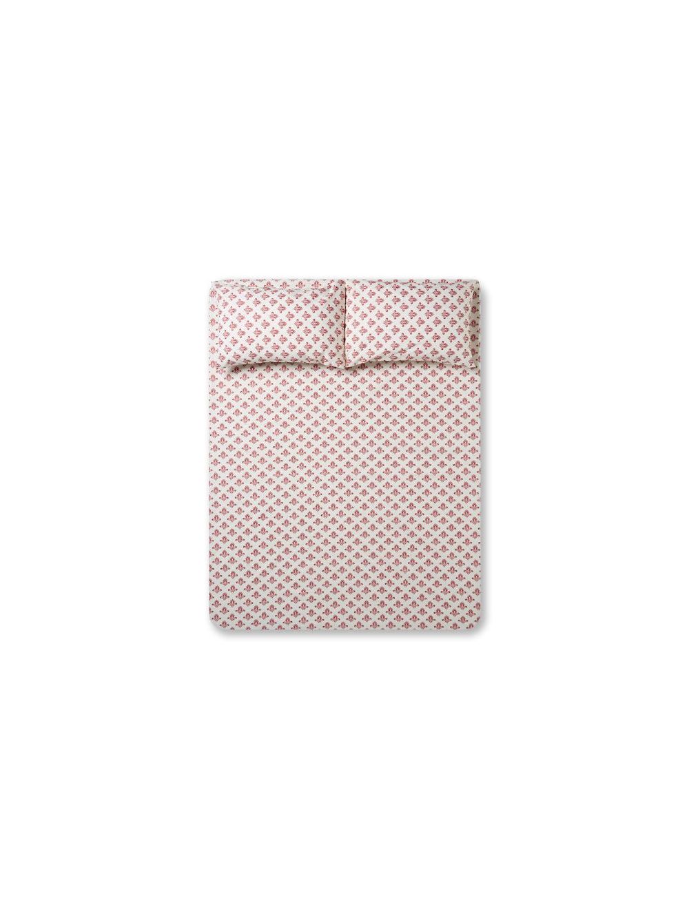Rishahome 3 Piece Printed 180 TC Cotton Bedsheet Set Queen Size, (1 Bedsheet + 2 Pillow Cases) Flower Buds-4BSPCQ1092