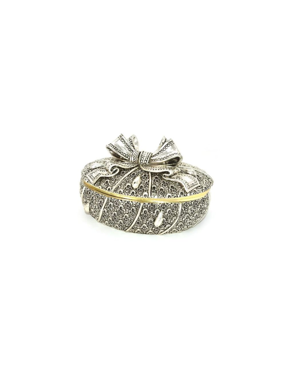Jewellery Box Oval Silver