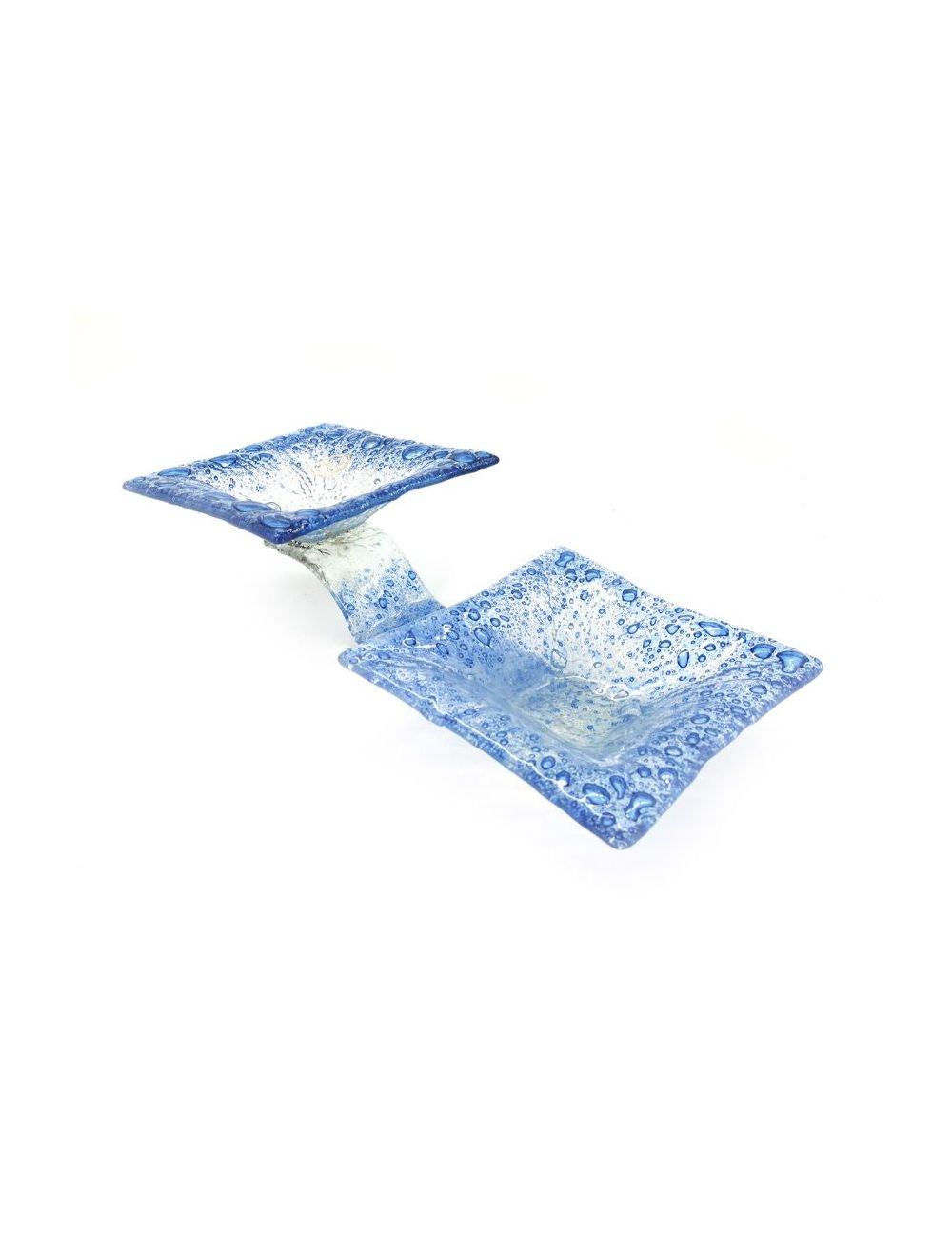 Square Candle Holder Blue