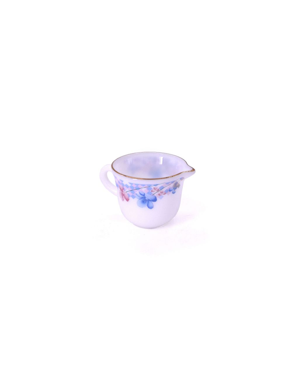 Ceramic Creamer in White-Blue Colour