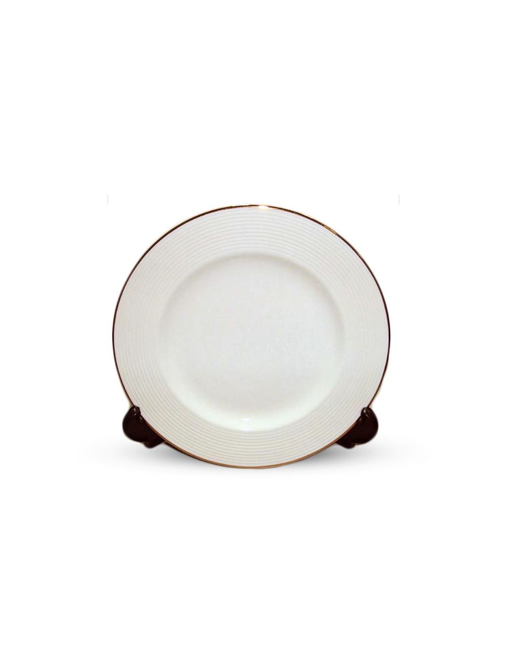 Plate Gold Linen - White 17.5cm 