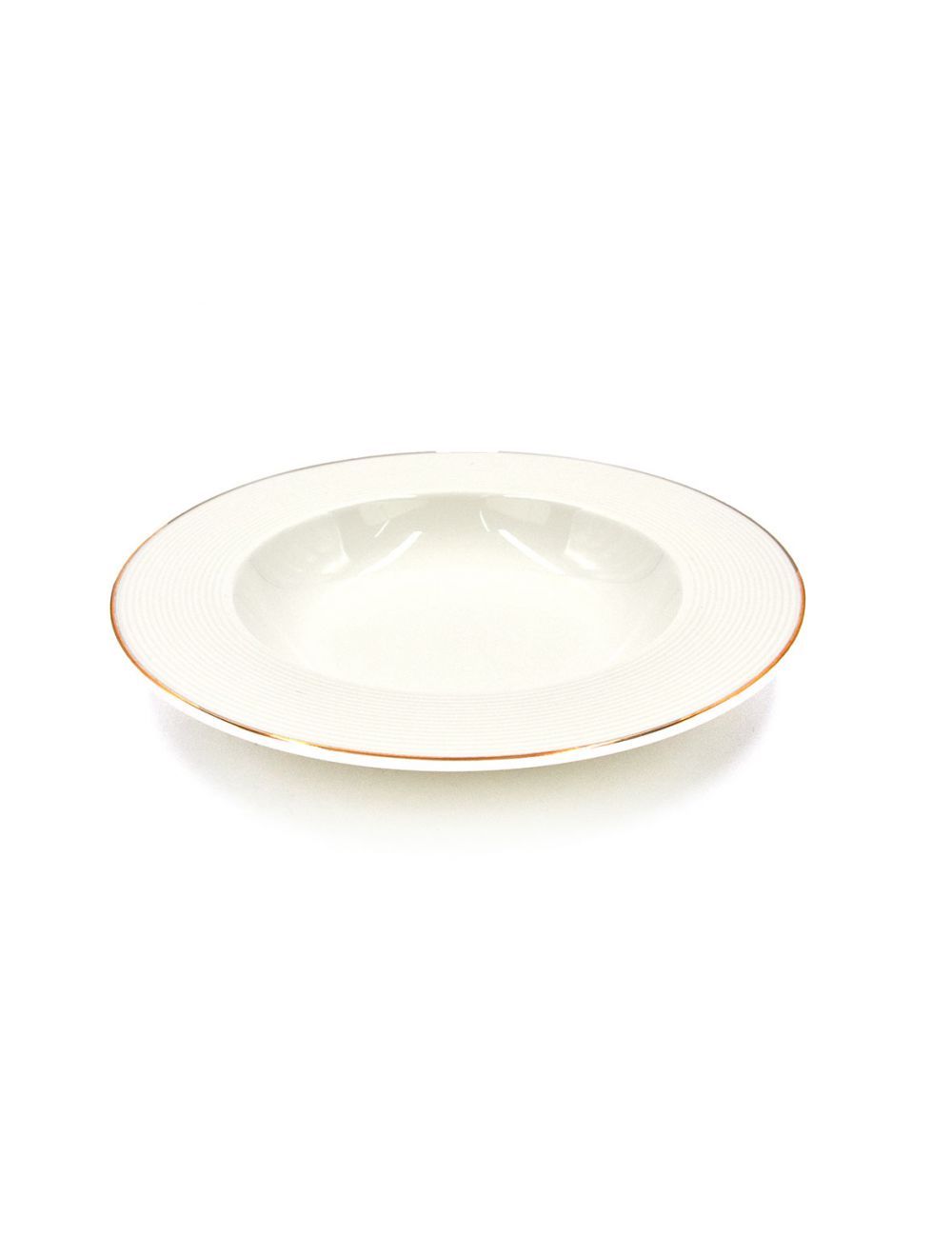 Soup Plate Gold - White Line 23cm 