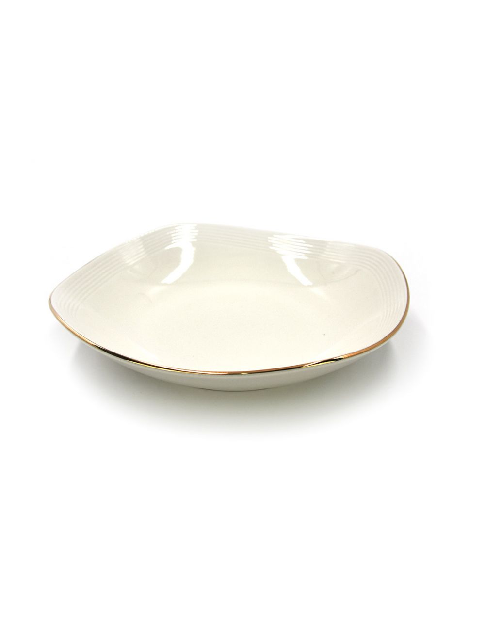 Soup Plate Gold - White Line 21.5cm 