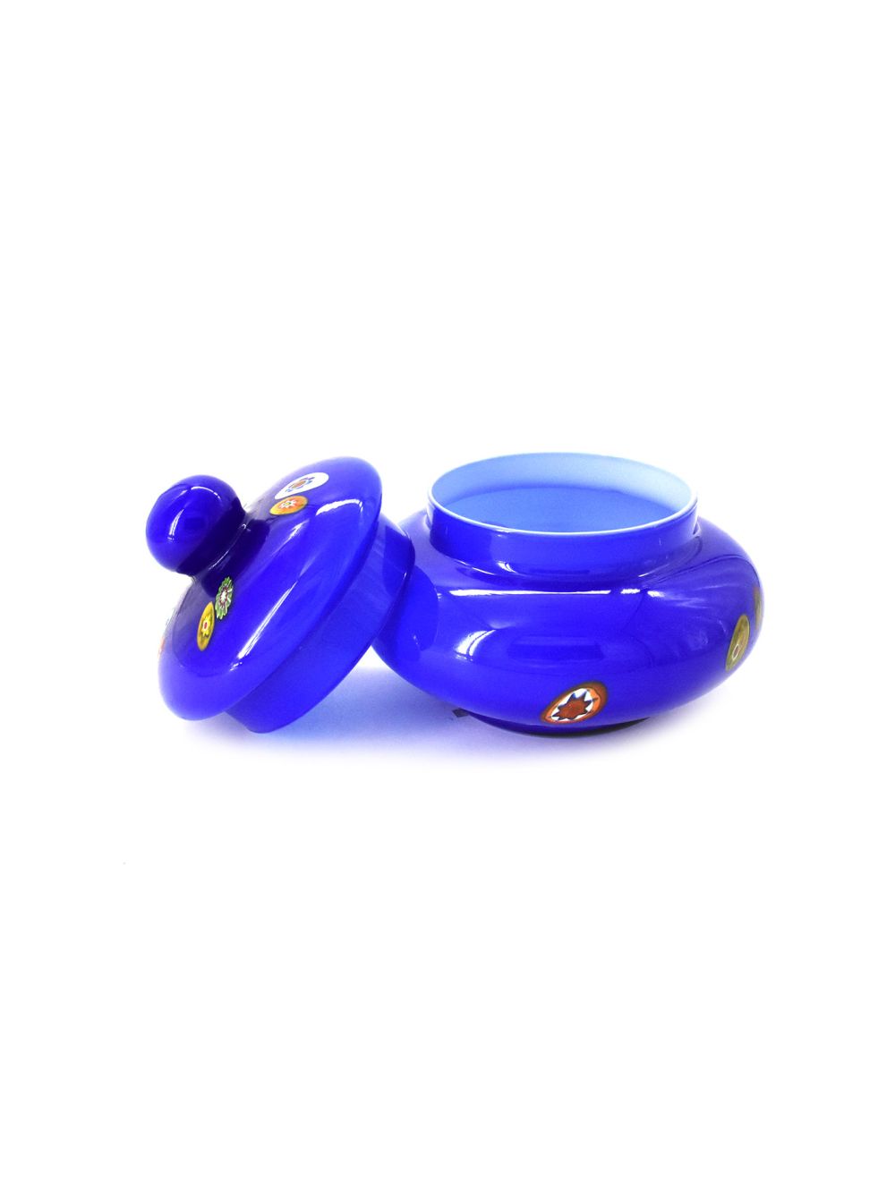 Blue Candy Jar With Cap