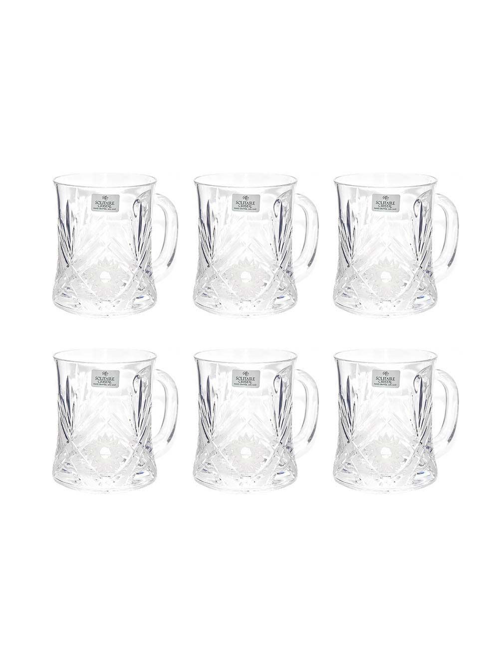 Solitaire 2-Piece Crystal Mugs