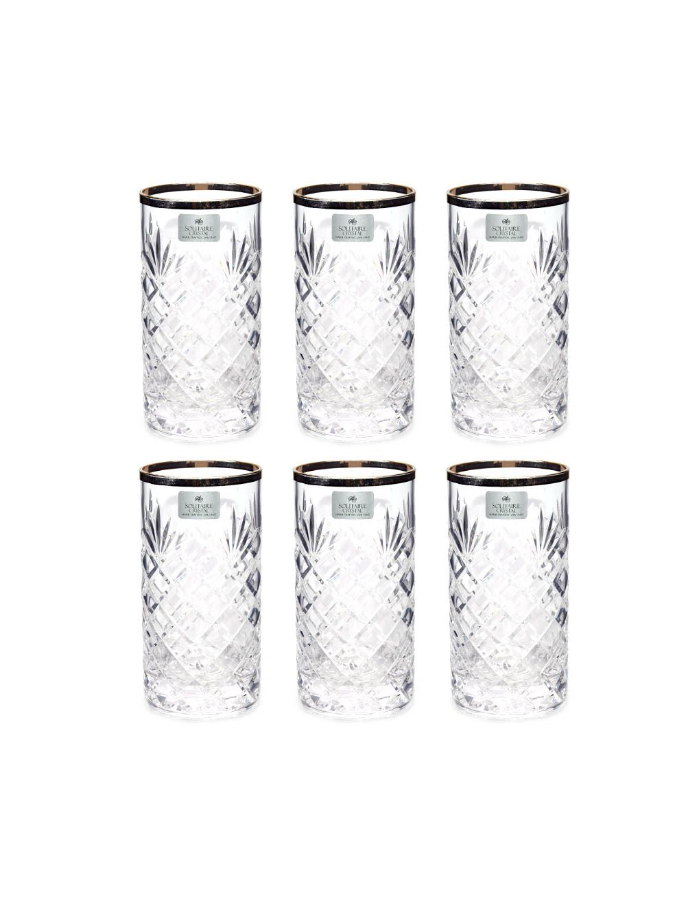 Solitaire 6-Piece Tumblers GB/Joan
