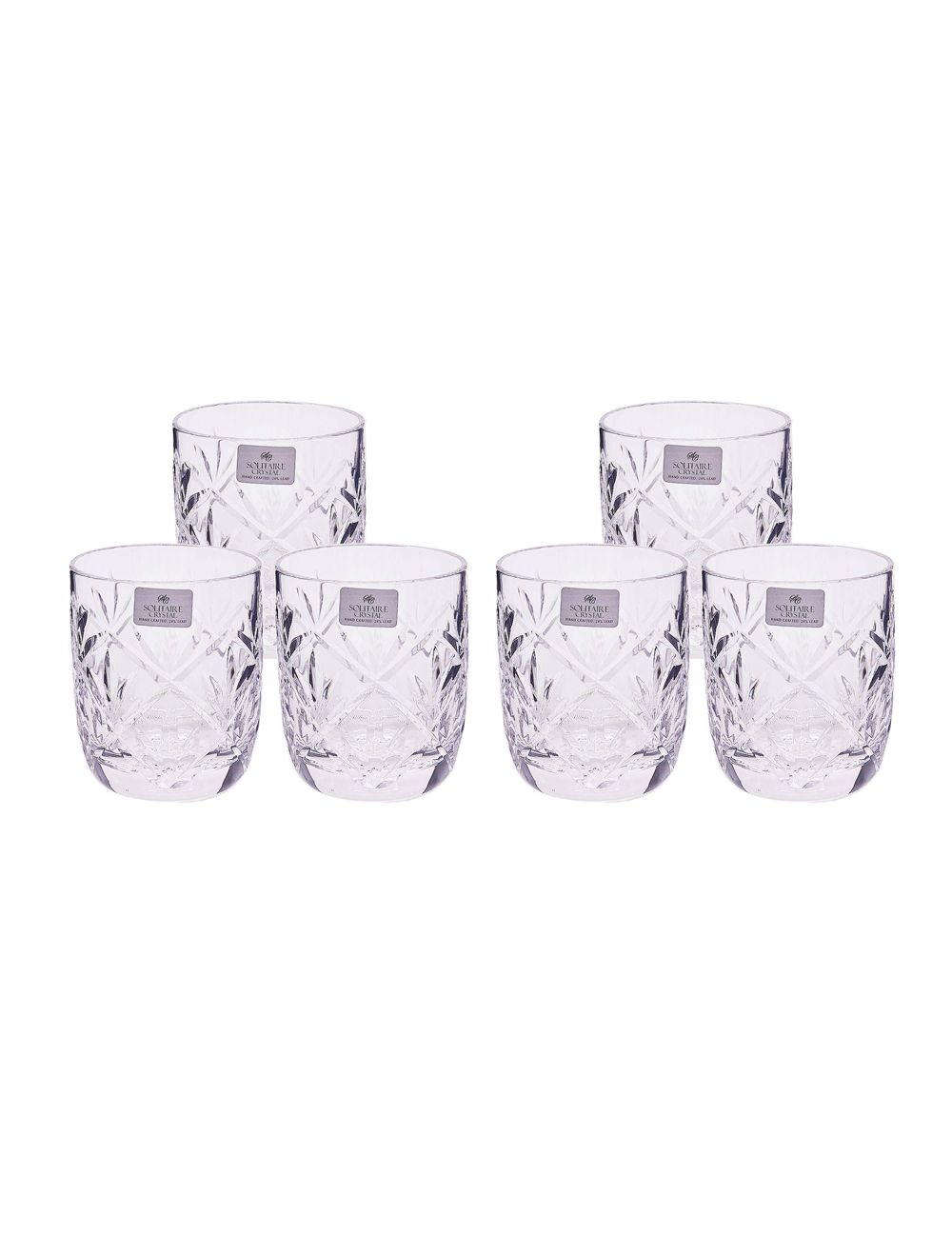 Solitaire 6-Piece Tumblers-Unica Sof/Sterling