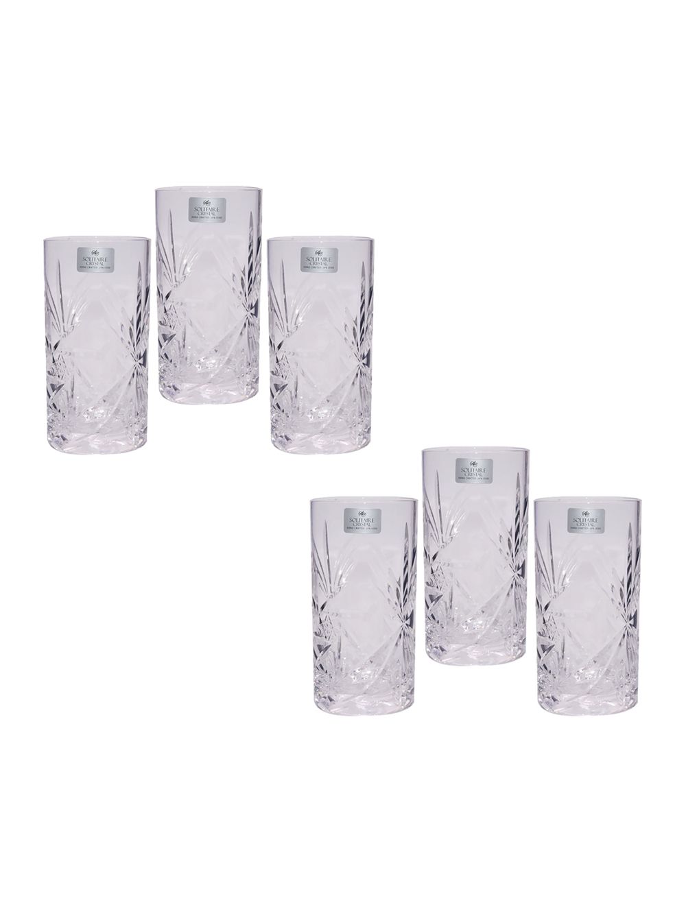 Set of 6 Solitaire Cylindrical Tumblers