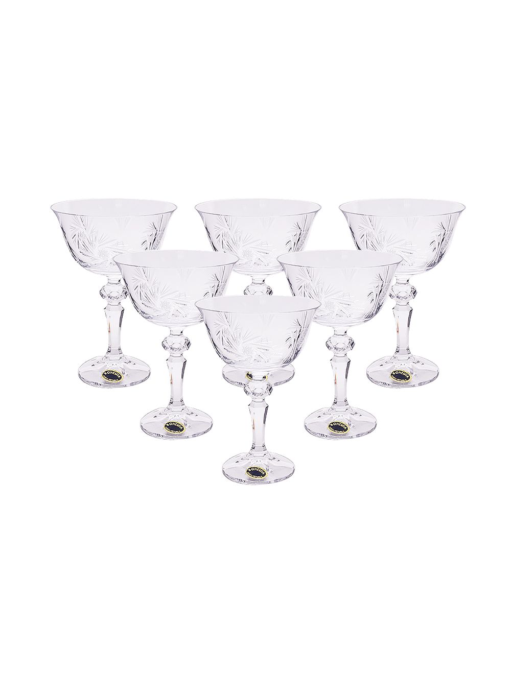 Set of 6 Bohemia Stemware Glasses 