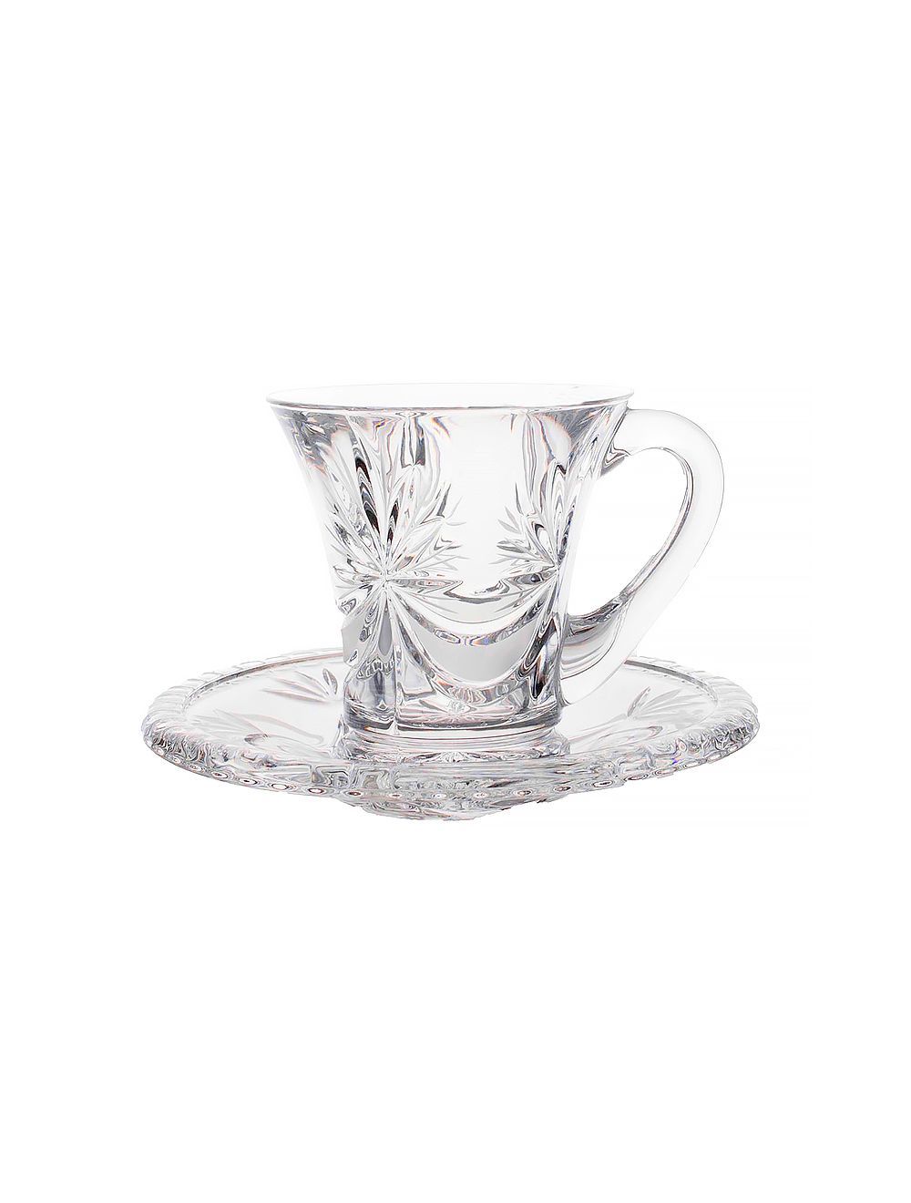 Royal Crystal Wellington 12 Pieces Tea Cups & Saucers Set