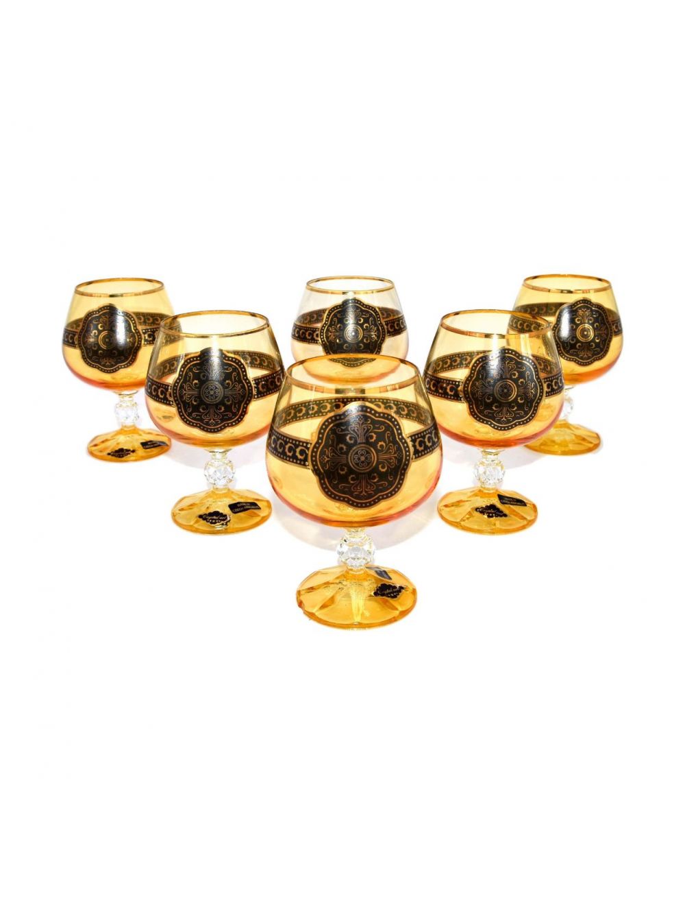 Set of 6 Glassware in Golden Brown Colour 250 ml