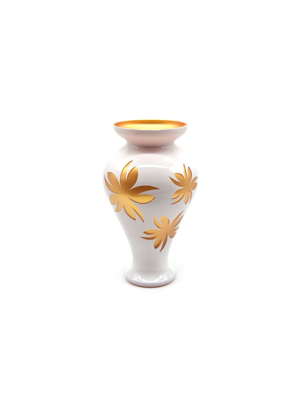 Elegant Transparent-Gold Vase 25 cm