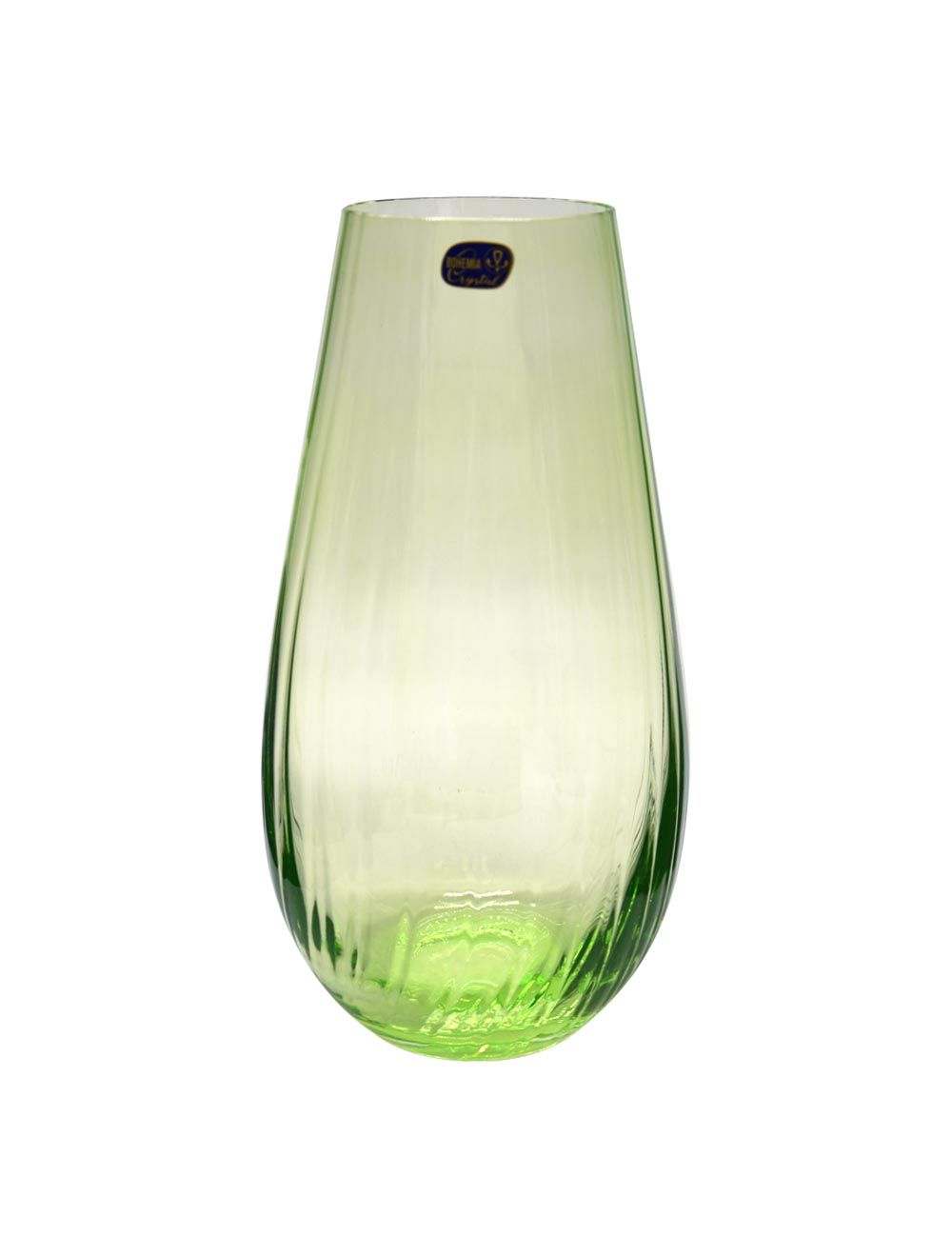 Bohemia Crystal Waterfall Vase Green 245 ml