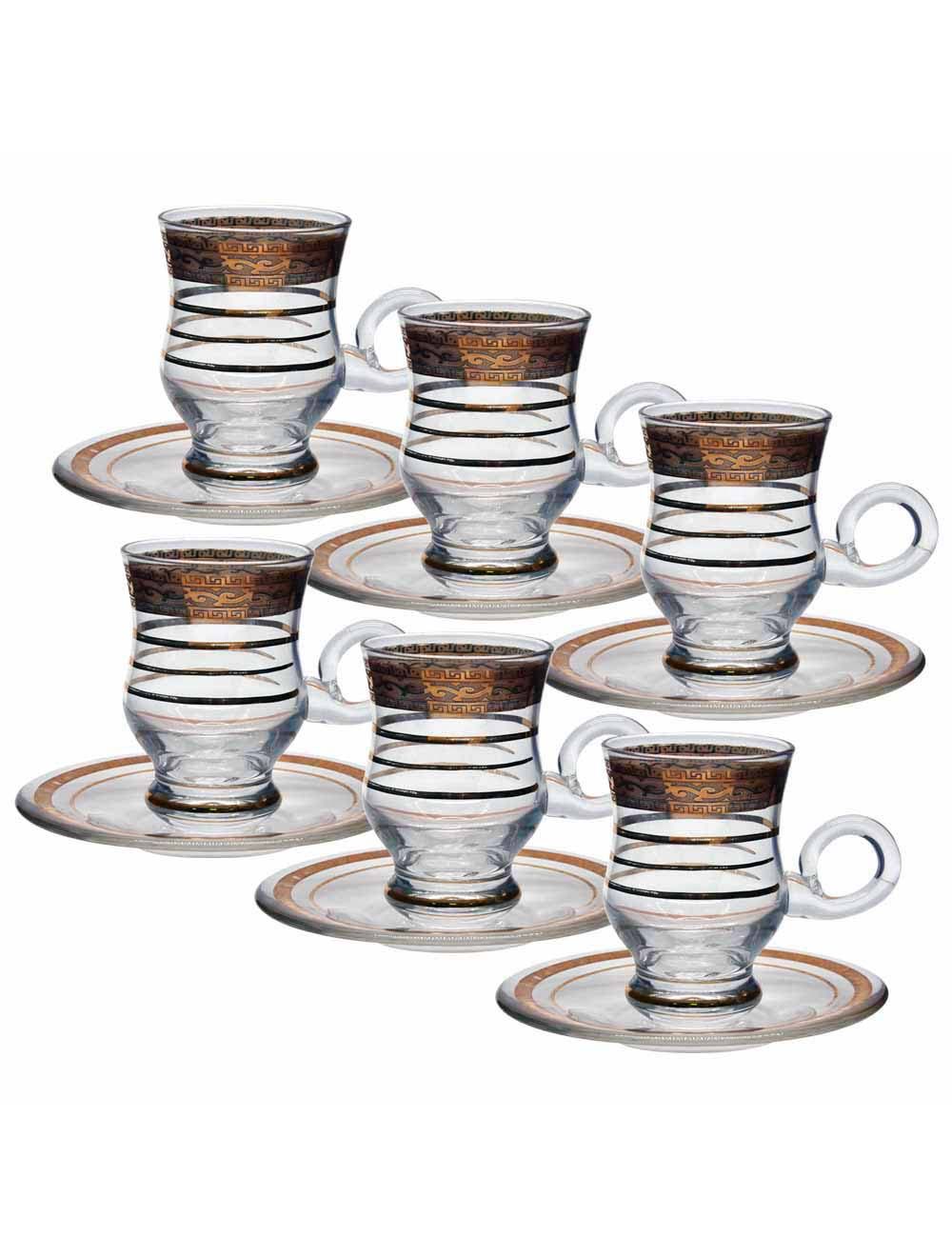 Bohemia 12 Pieces Tea Cups and Saucer Set Decor