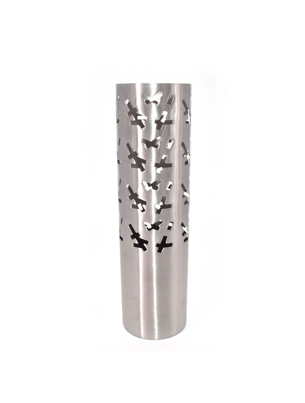 Steel Pipe Shaped Flower Vase With Designs Using Holes