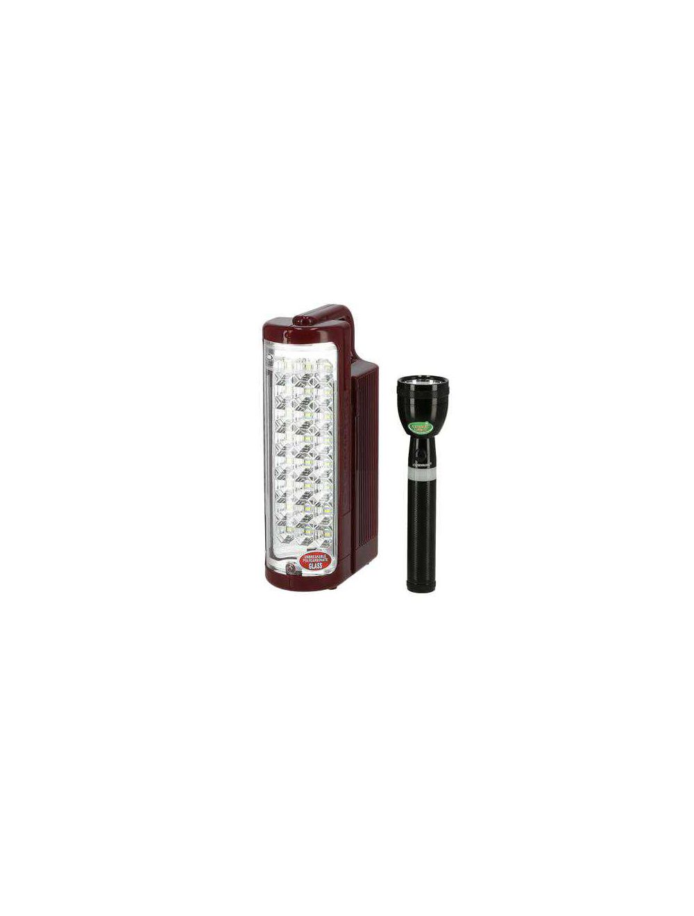 Olsenmark LED Emergncy Lantern 24Pcs + Flashlight-OMEFL2751