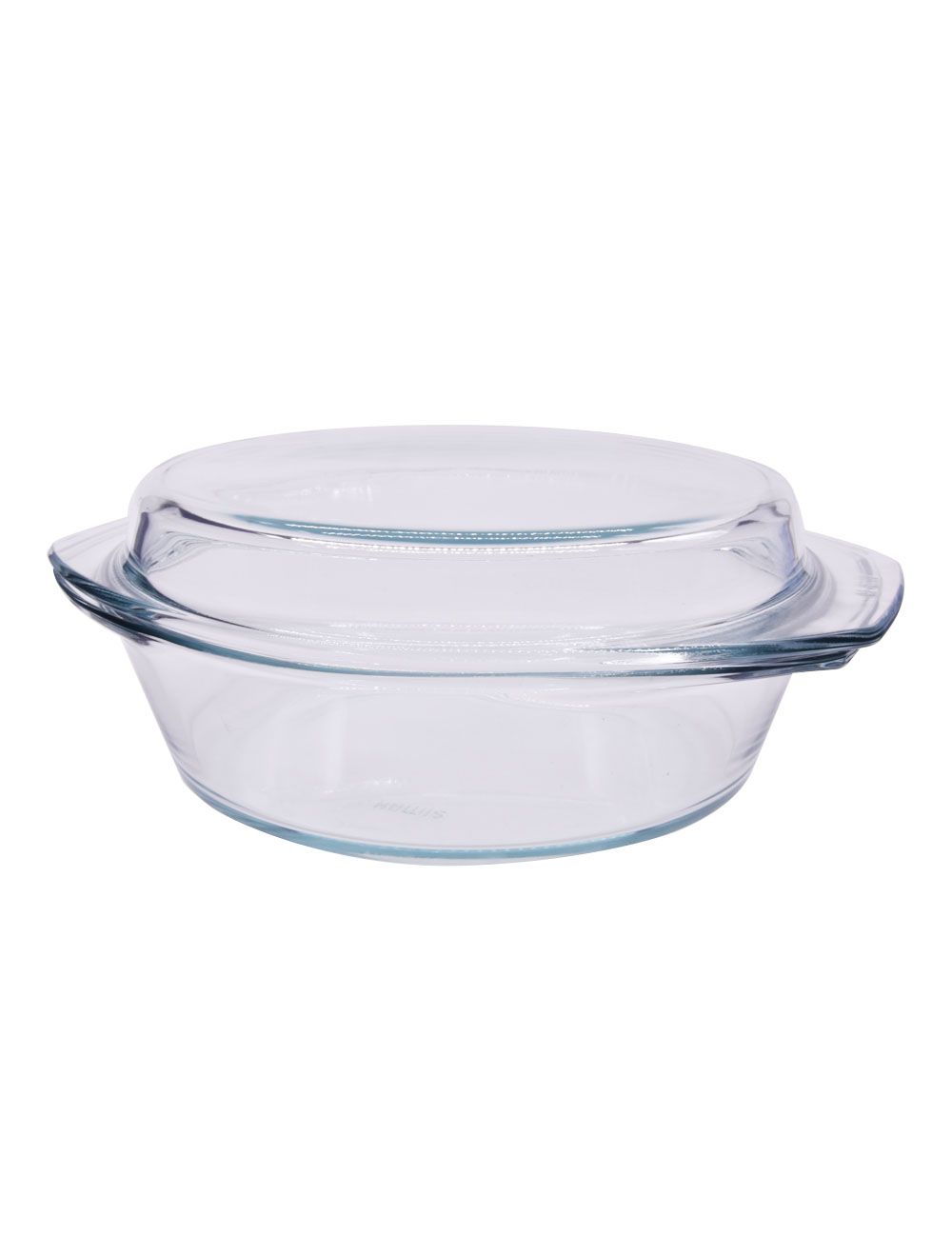 Simax Glassware Round Casserole Pan With Lid, 2-Quart