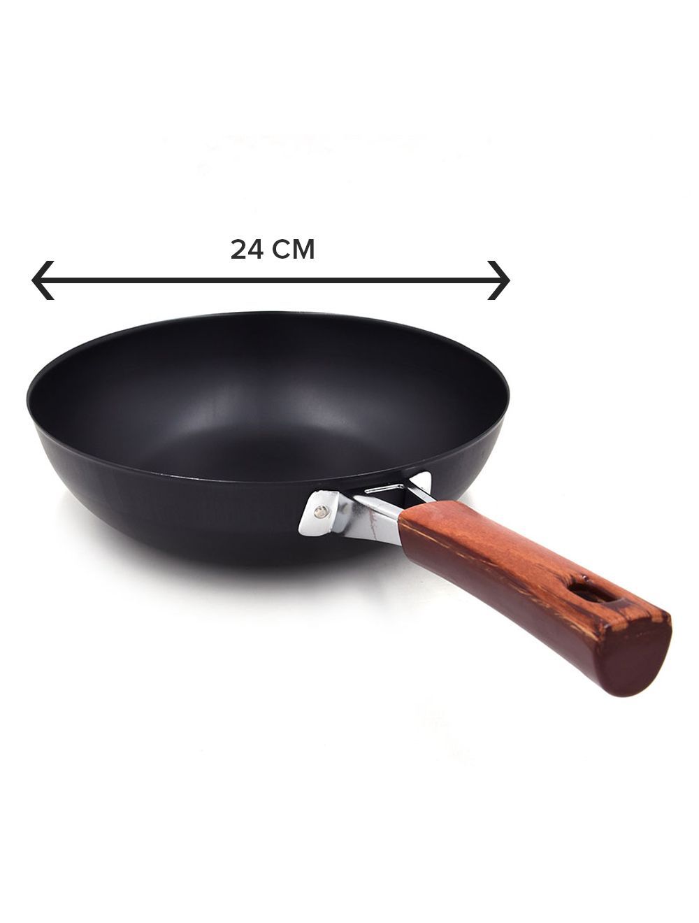 Black Deep Fry Pan 24 cm