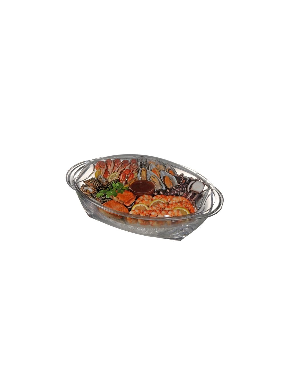 Hec Seafood Platter With Dome Lid