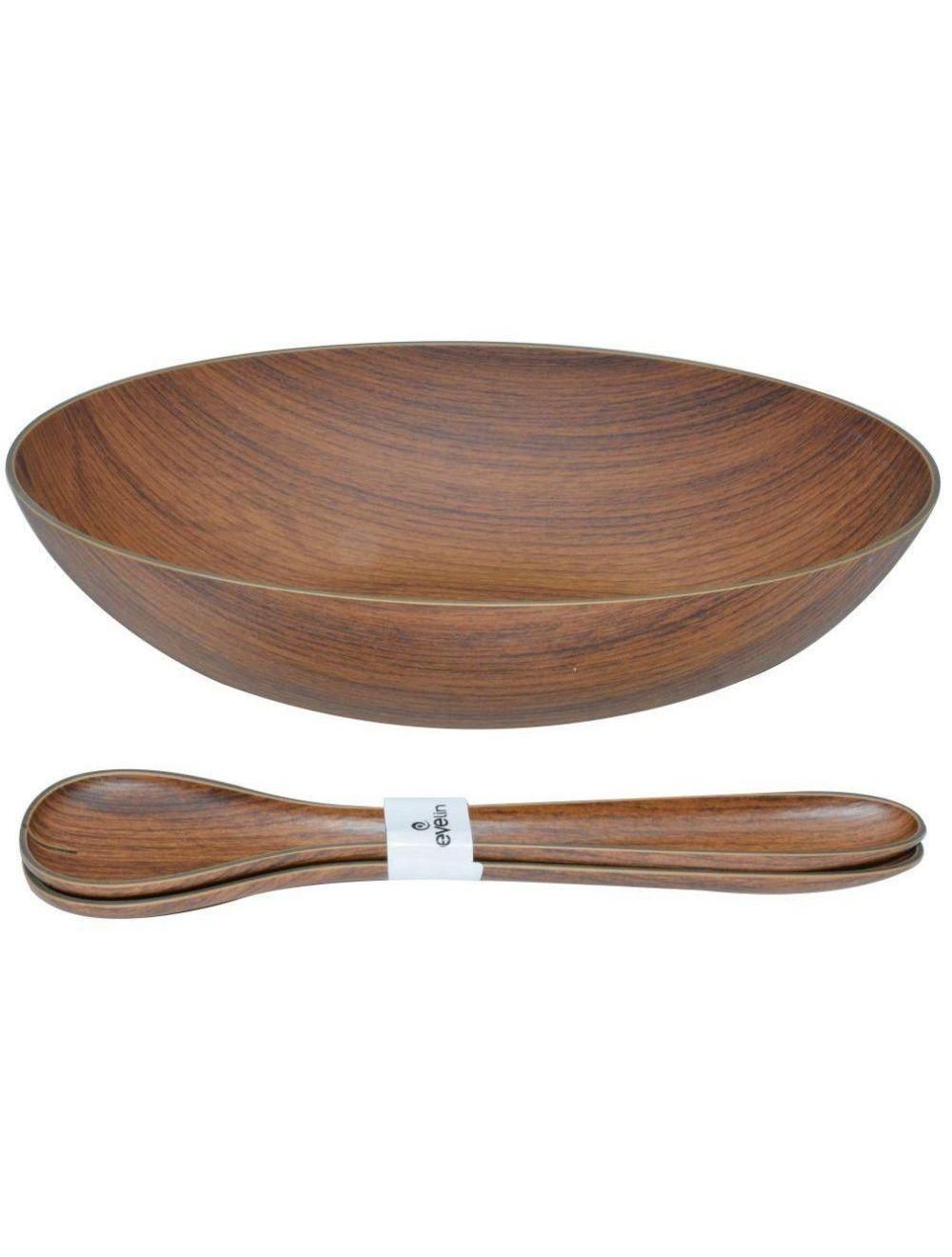 Evelin Salad Bowl With Spoons