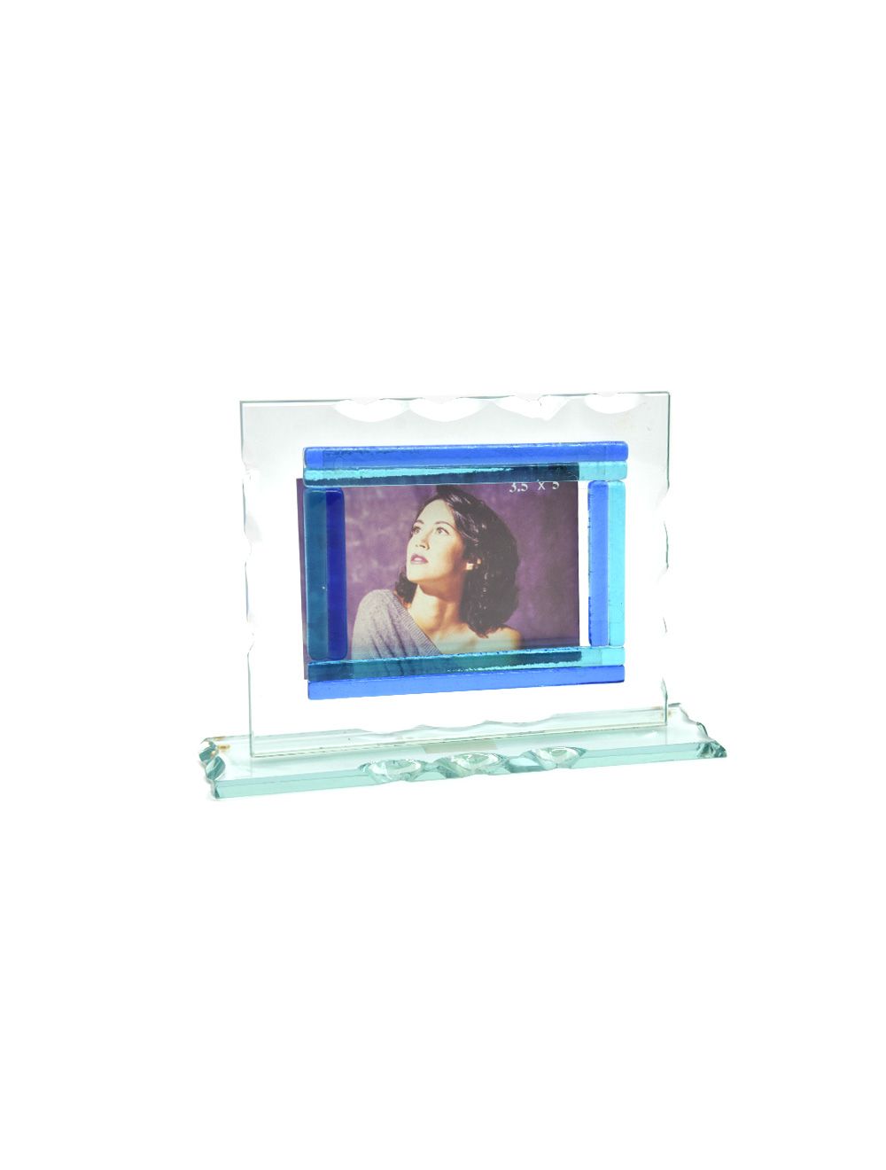Blue Glass Photo Frame
