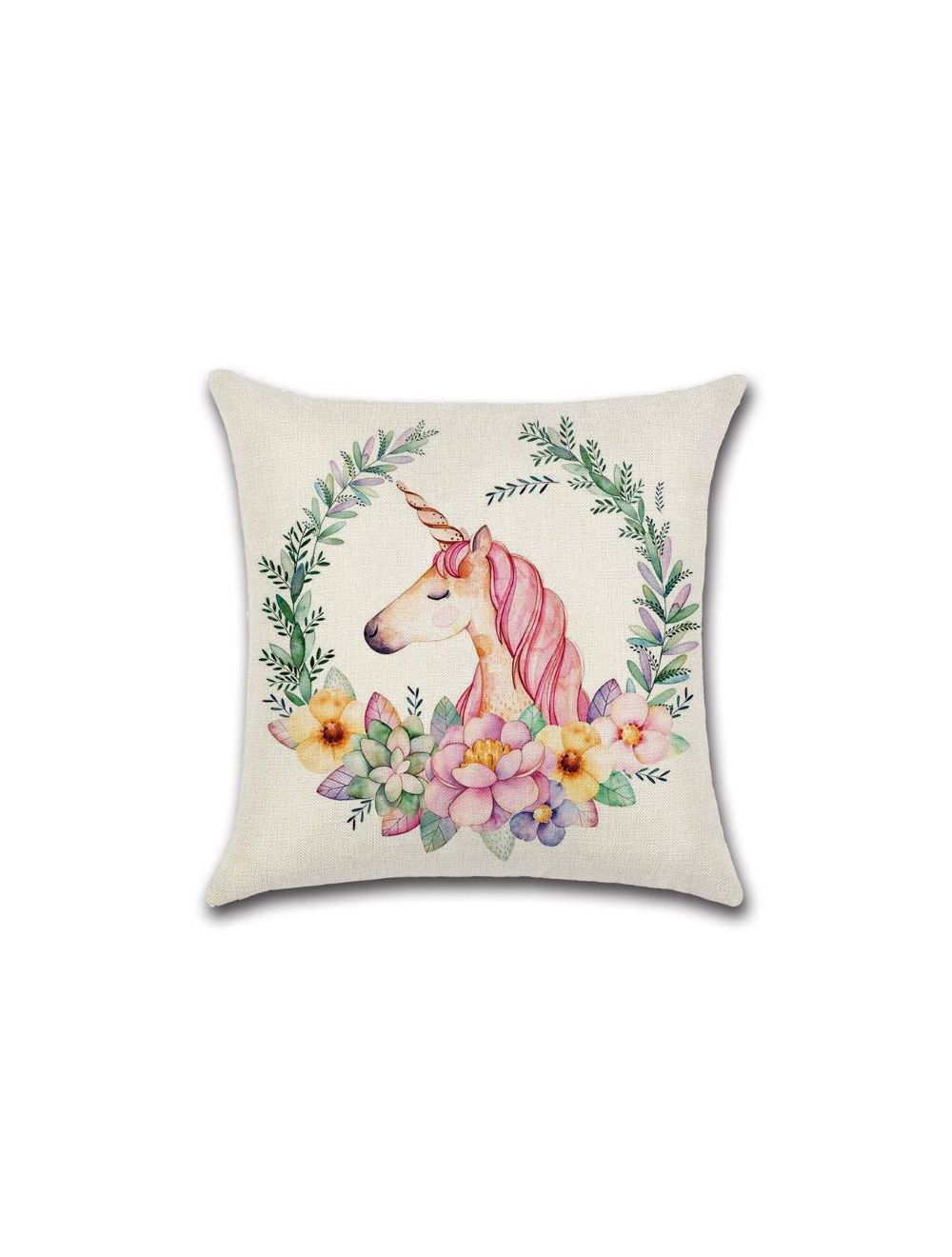 Rishahome Unicorn Printed Cushion Cover 45x45 cm-9C105B0015