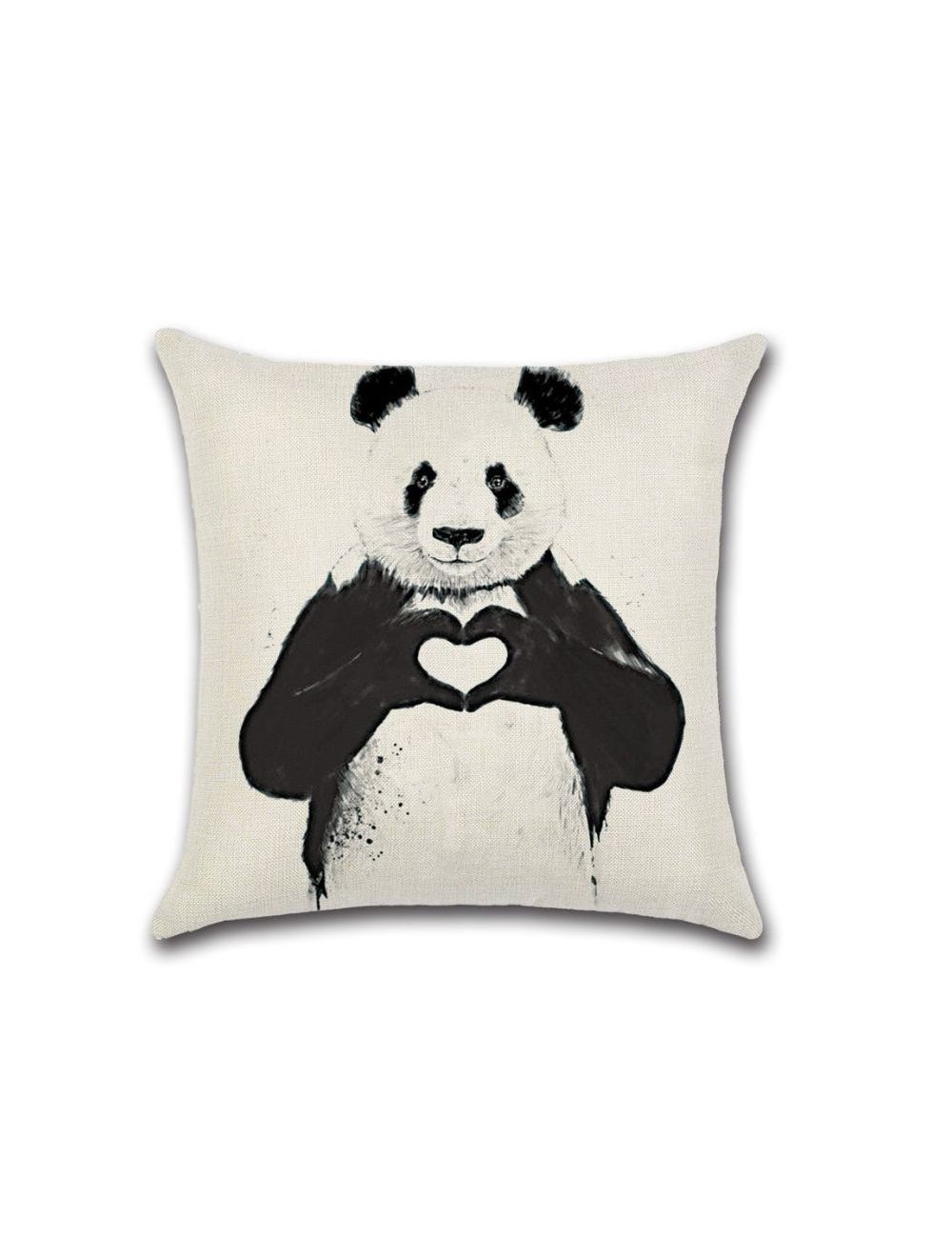 Rishahome Bear Printed Cushion Cover 45x45 cm-9C108B0038