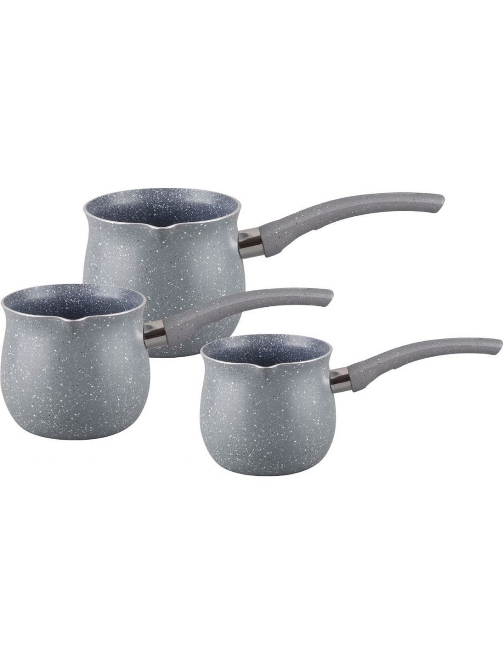Dessini 3 Pcs Aluminium Tea and Coffee Pot Set-AKAT217