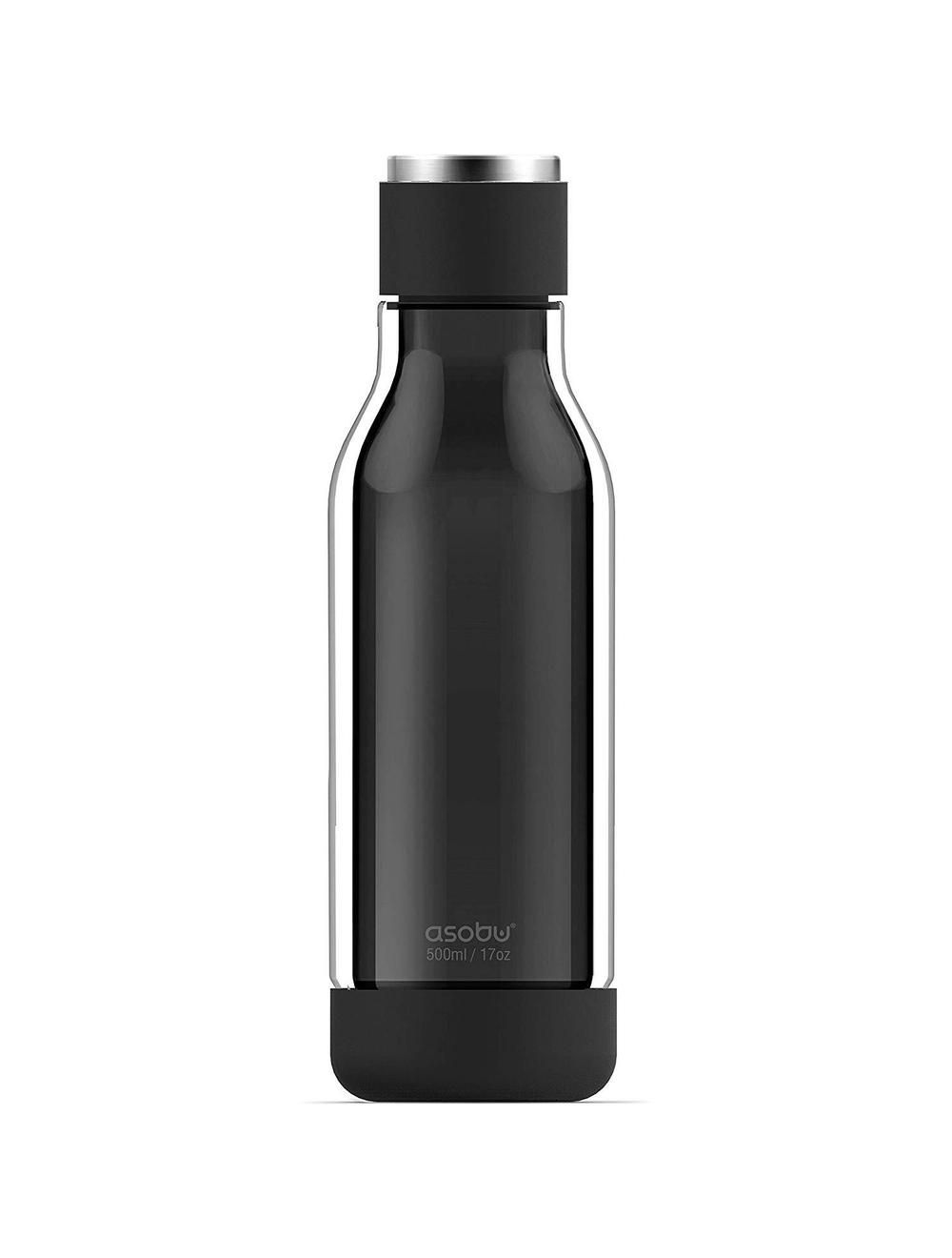 Asobu Inner Peace Glass 17 Ounce Travel Water Bottle-ASB-GT50-BLK
