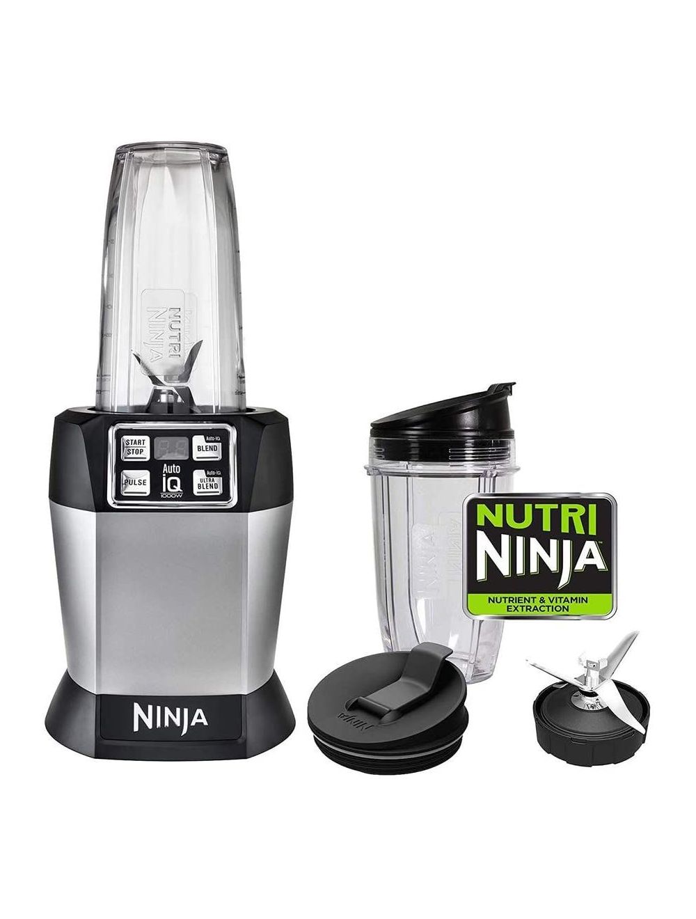Nutri Ninja Blender BL 480 Smoothie Maker 1000 Watts Black/Grey-BL 480
