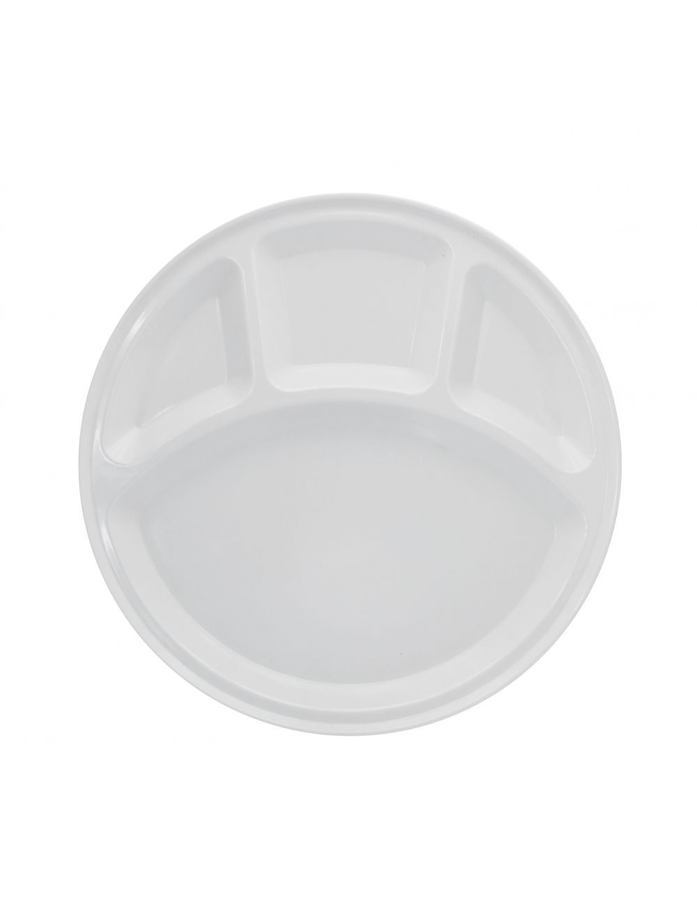 Dinewell Melamine 4 Partition Tray White-DWHP3141W