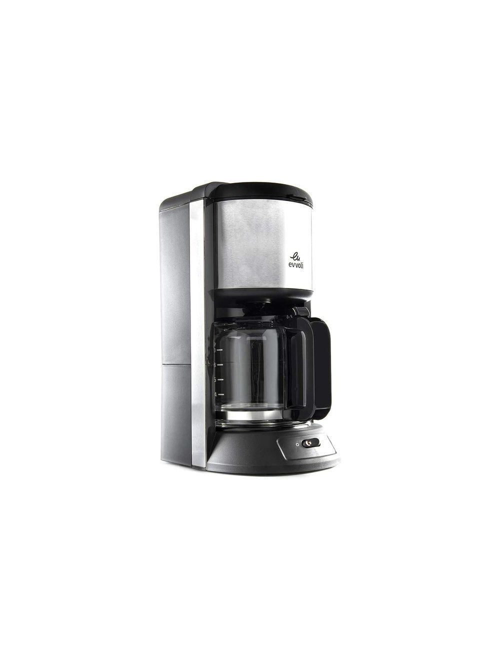 Evvoli Coffee Maker 10 Cup With 1.25L Glass Carafe Black-EVKA-CO10MB