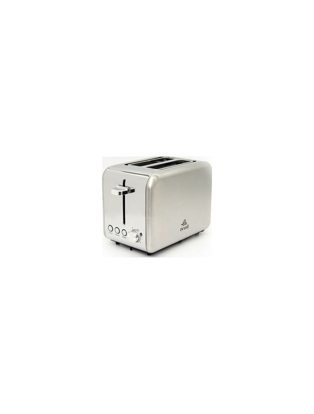 Evvoli 2-Slice Toaster Stainless Steel Removable Crumb Tray-EVKA-TO7HS