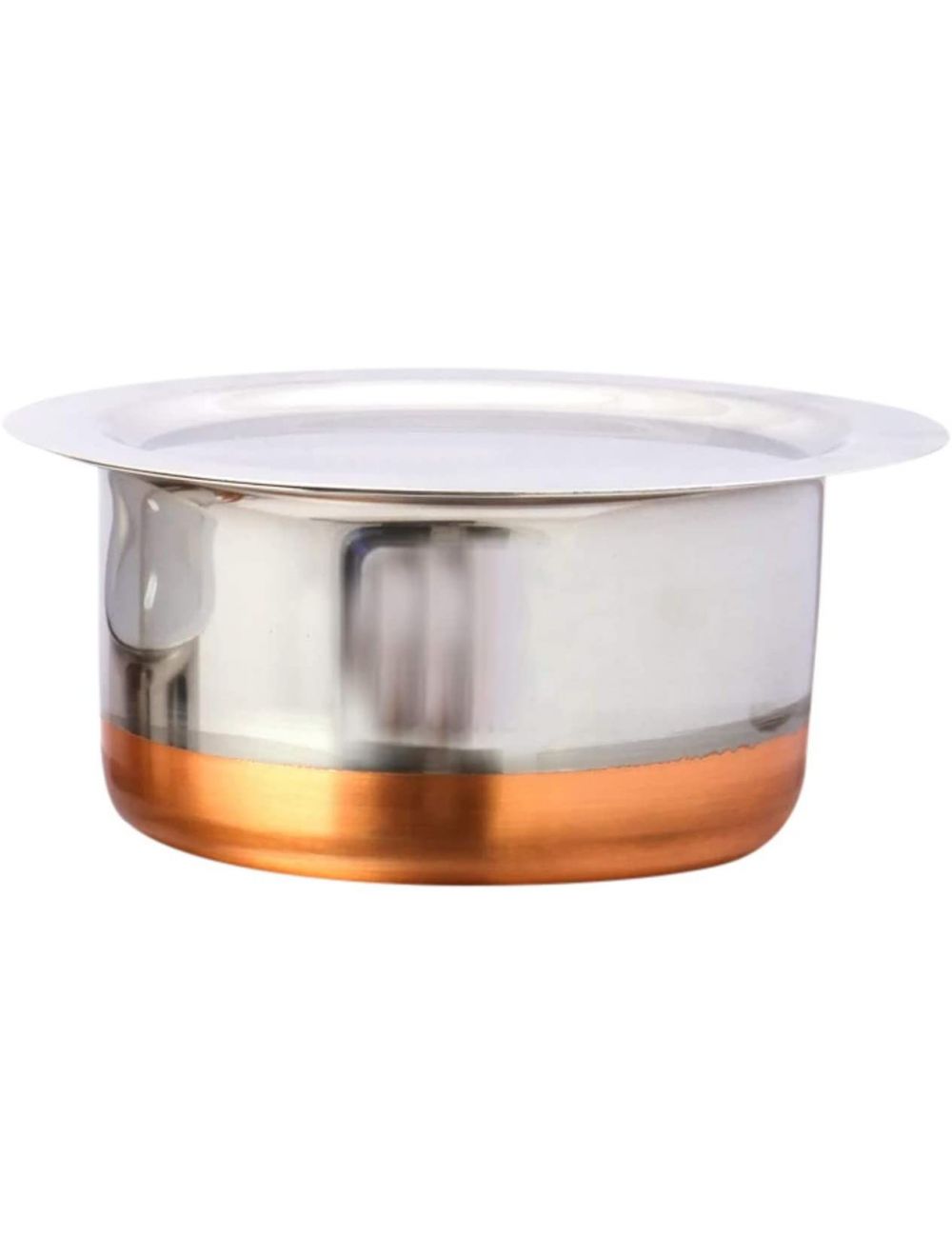 Raj Copper Bottom Cooking Pot, Silver, 13x25x13 cm, GCBT07