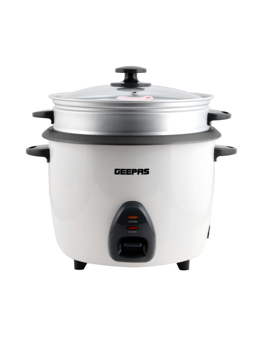 Geepas 2.2 Litres Rice Cooker, White GRC4326