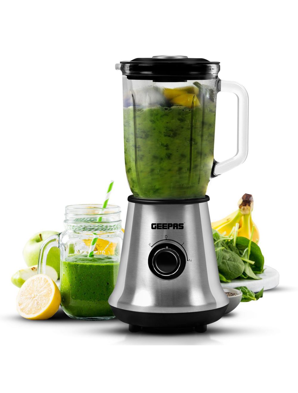 Geepas 700W Glass Jug Food Blender Smoothie Maker GSB44023UK
