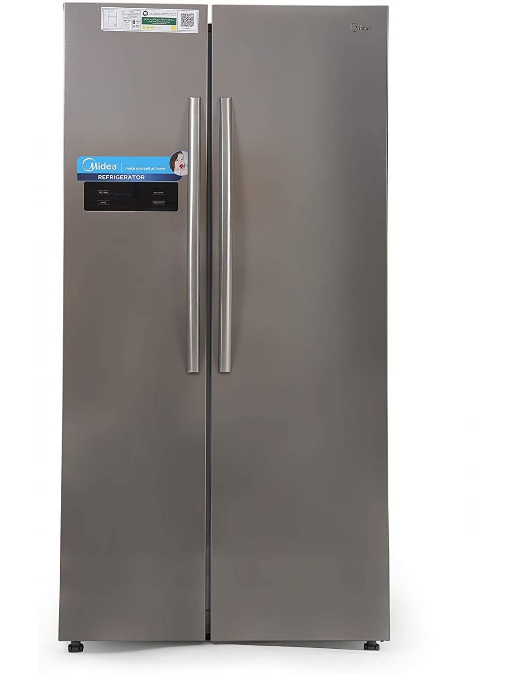 Midea Side by Side Refrigerator Silver Net Capacity 527 Ltrs-HC689WENS