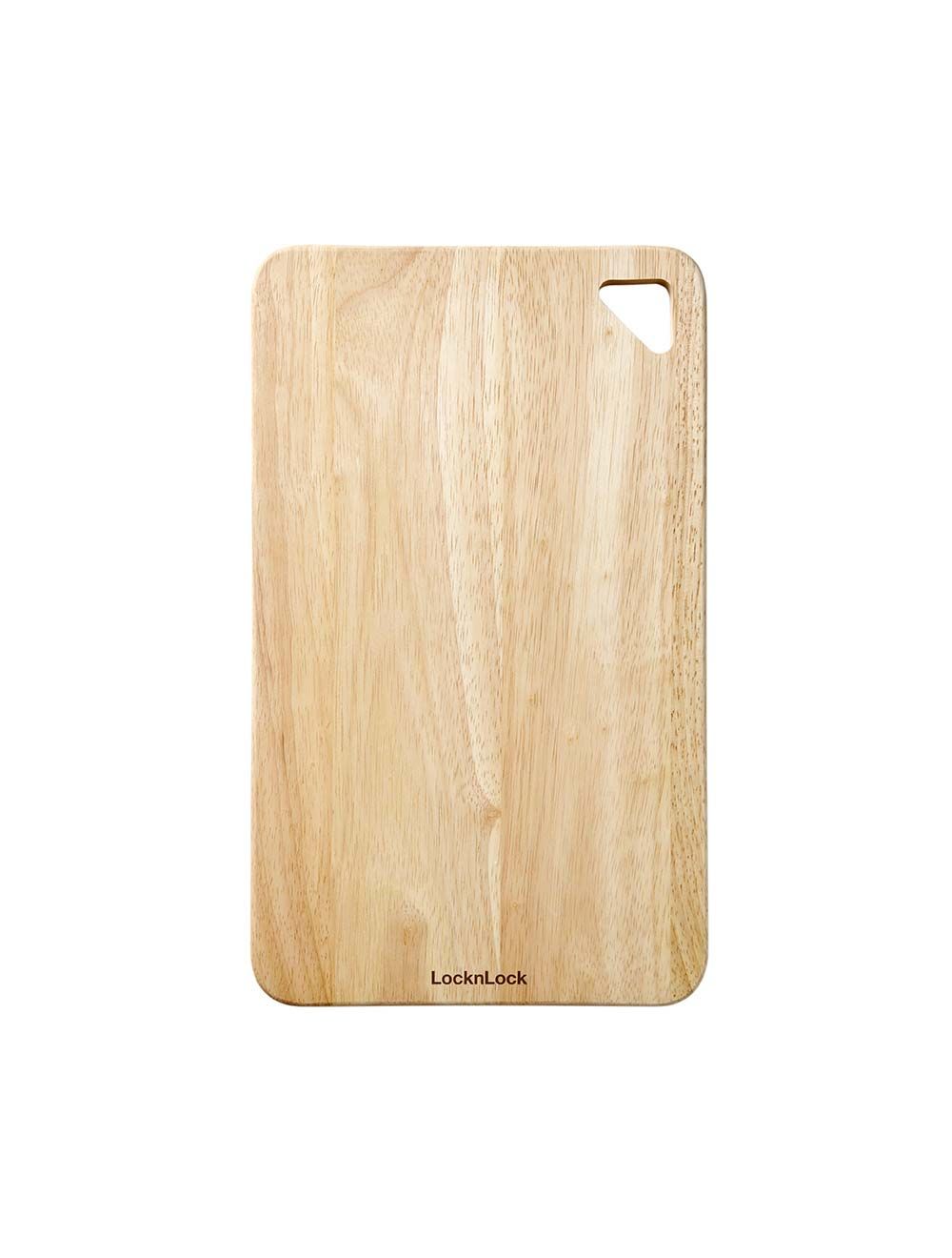 Lock & Lock Rubber Wood Cutting Board Small 35 x 21 x 12 cm-HCKD015