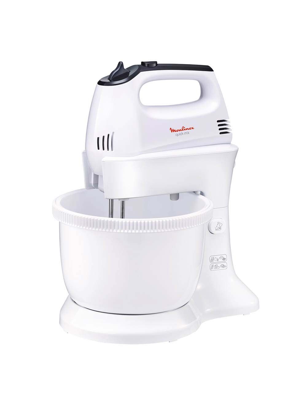 Moulinex Quick Mix Hand/Stand Mixer With Stand Bowl, 300 Watts, HM311127