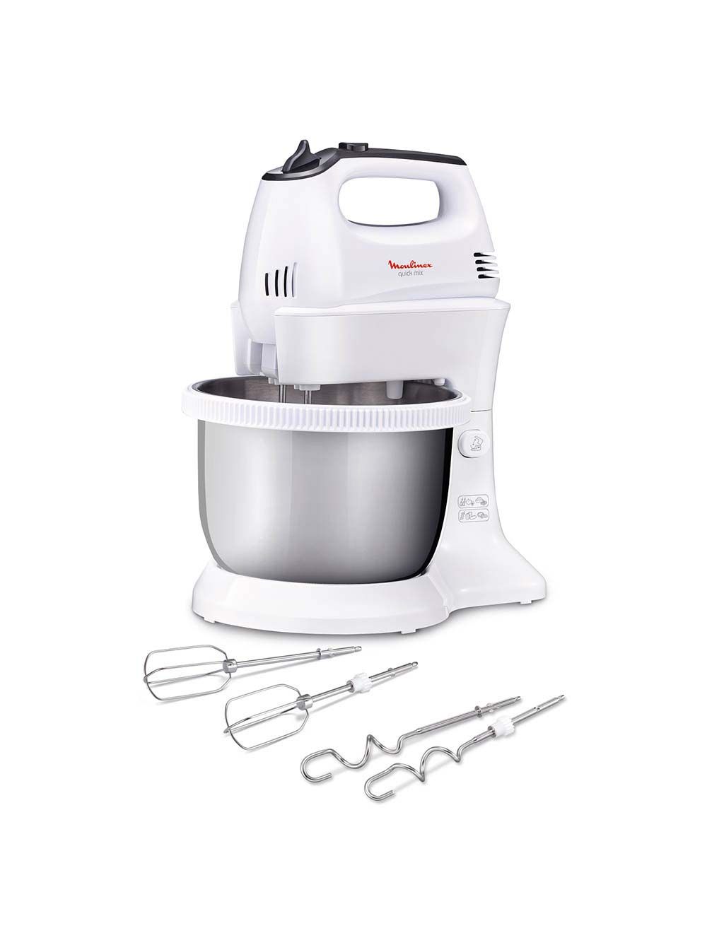 Moulinex Quick Mix Hand Mixer With 3.5 L Stand Bowl, HM312127