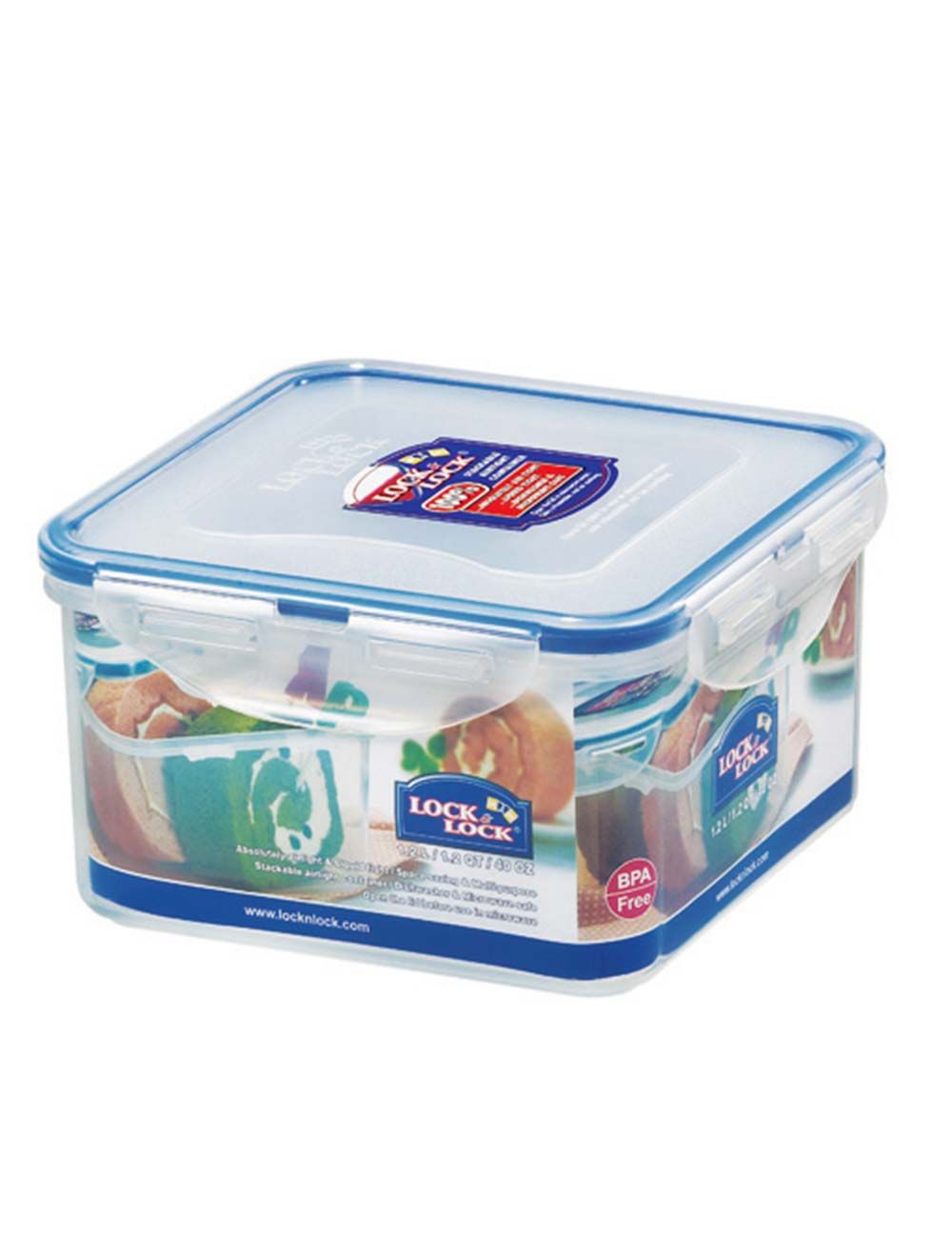 Lock & Lock Food Container Square 1.2 Litres-HPL822D