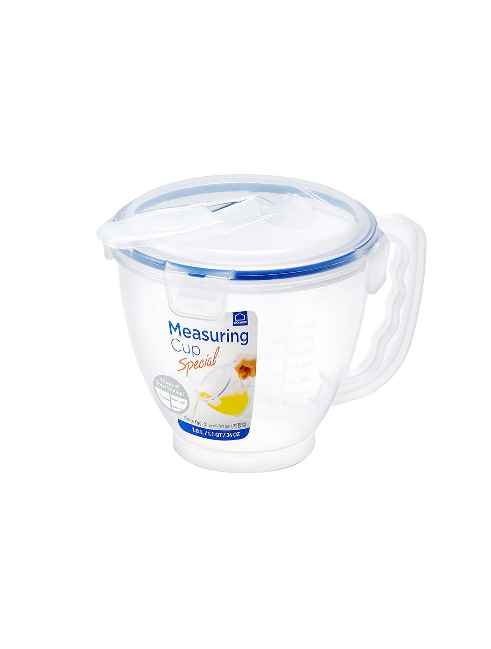 Lock & Lock Measuring Cup With Lid 1 Litres-HPL982