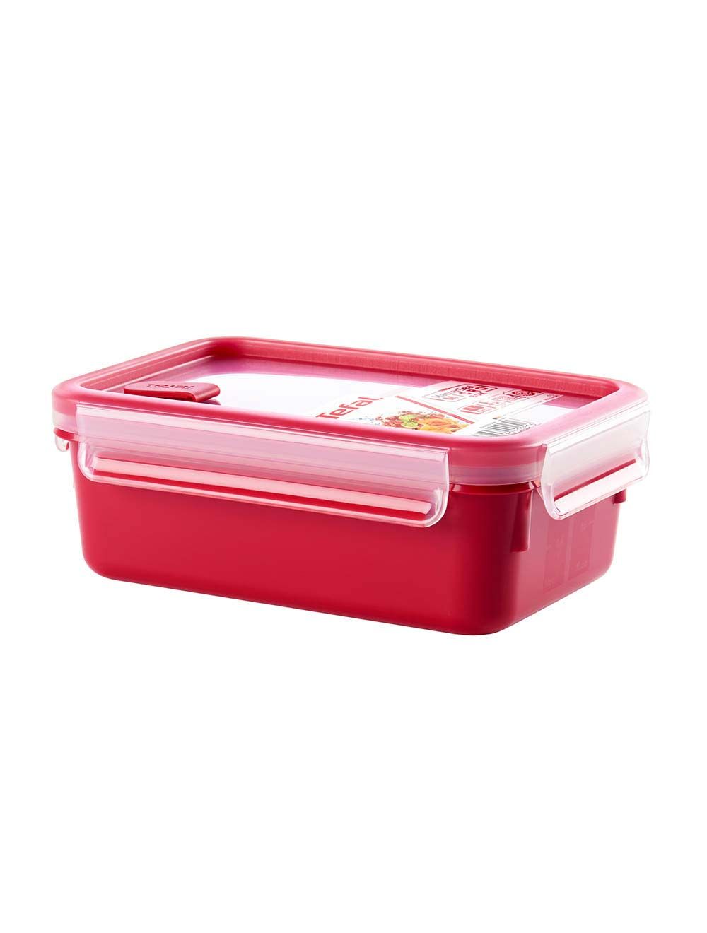 Tefal Masterseal Micro Rectangle Food Container, 1.2 Litres K3102412