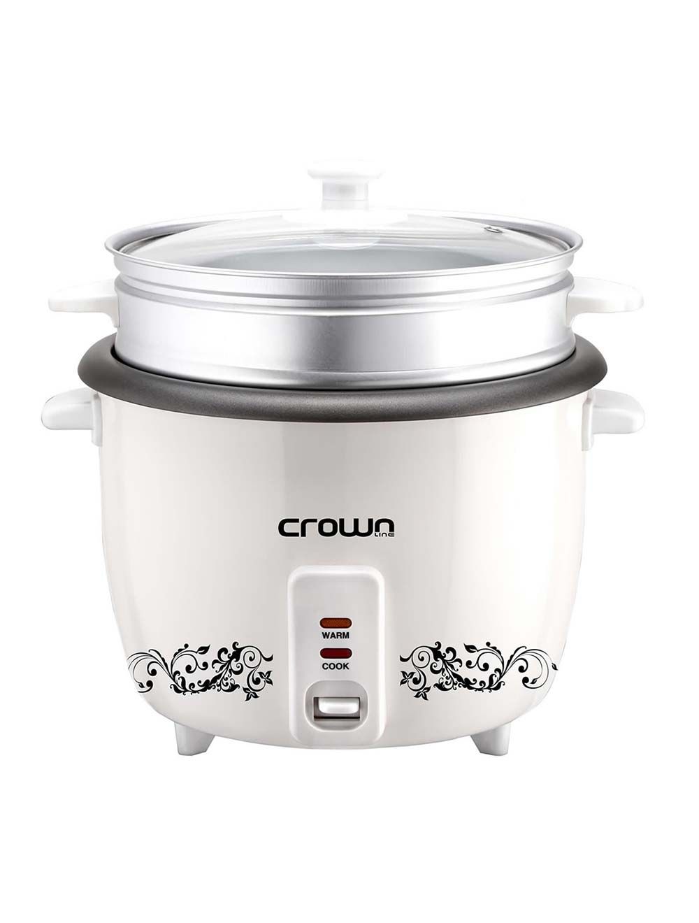Crownline Rice Cooker with Steamer Basket 0.6L-RC-168